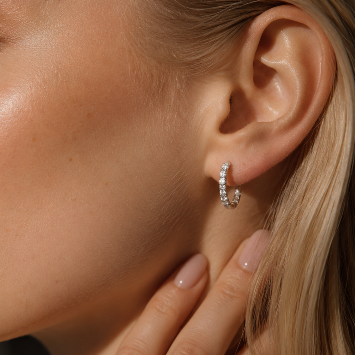 Hoops diamond earrings